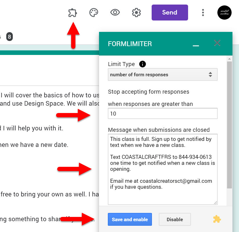 How to Limited Google Form Registrations