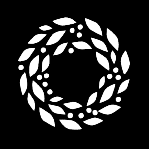 Free Wreath with Berries Clipart SVG PNG Stencil