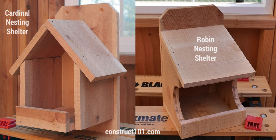 Cardinal Robin Nesting Shelter free DIY plans