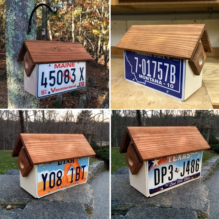 license plate birdhouse ideas