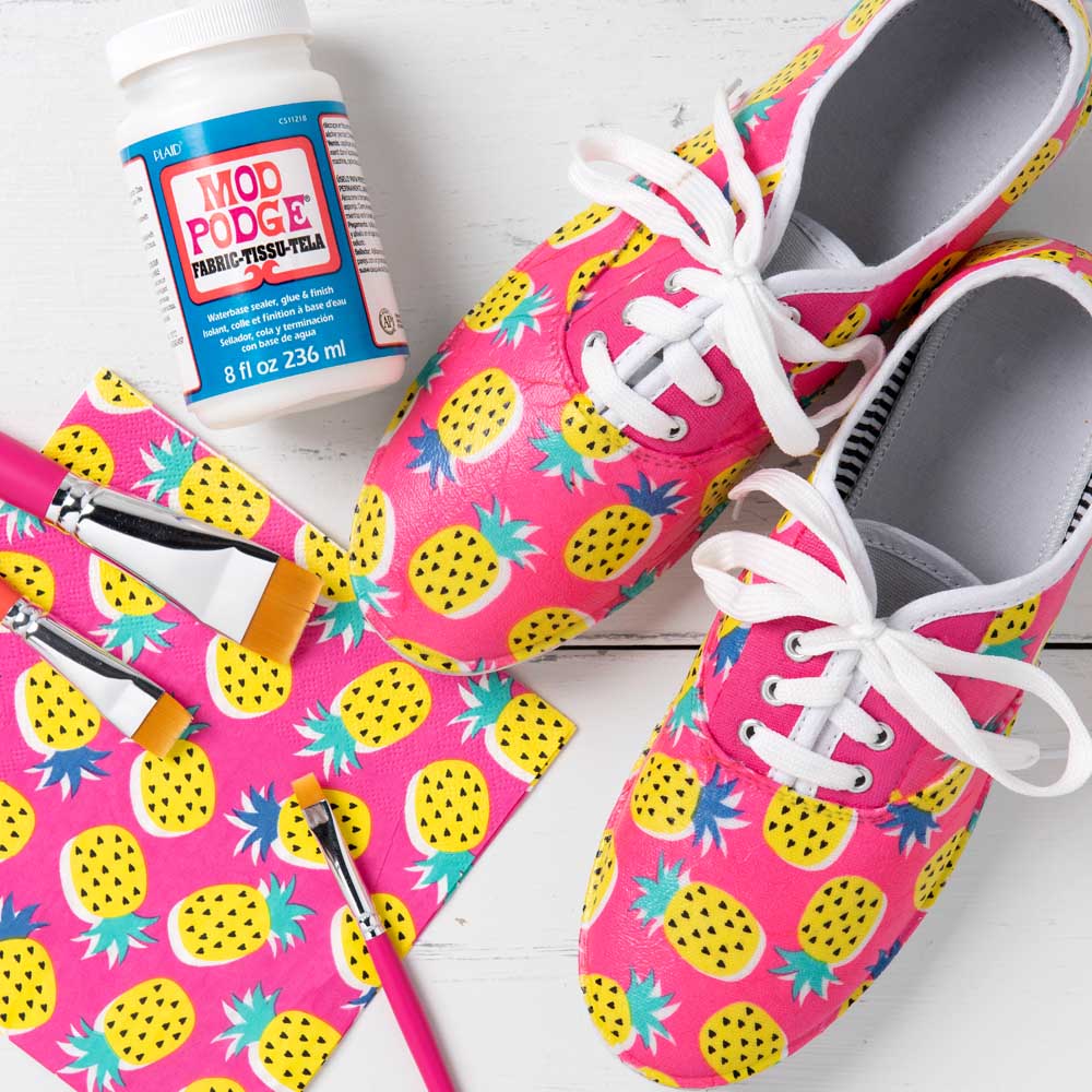 Fancy Decoupaged Mod Podge Sneakers