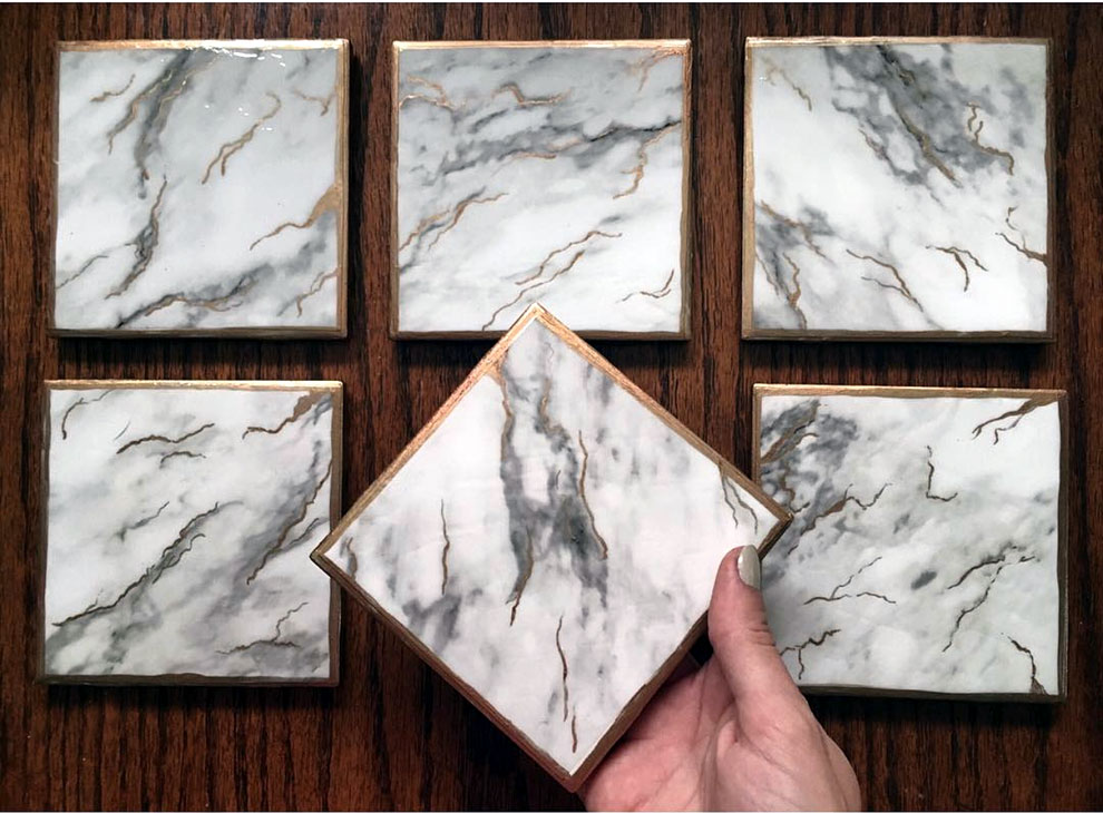 Sleek Marble Mod Podge Coasters