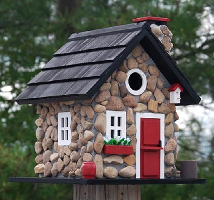 Home Bazaar Windy Ridge Stone Birdhouse