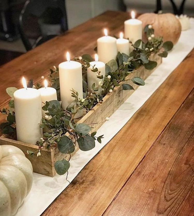 Wood Box Centerpiece 