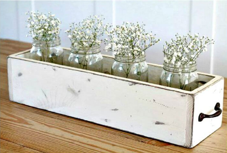 Rustic Wedding Wood Centerpiece Box