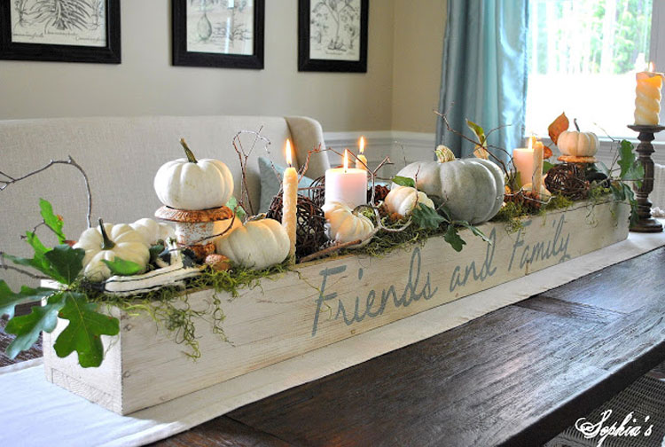 Wood Box Centerpiece