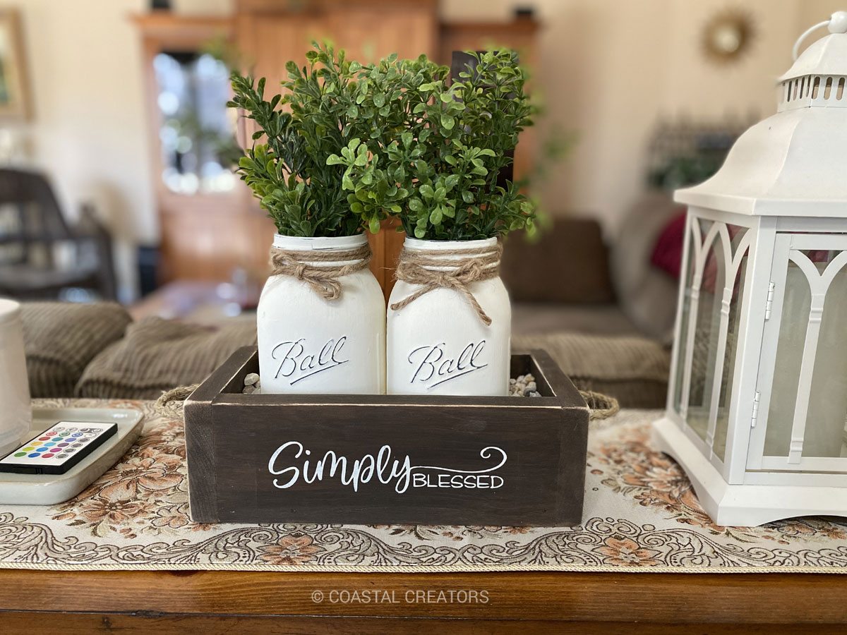 Simple DIY Wooden Box for Table Centerpiece