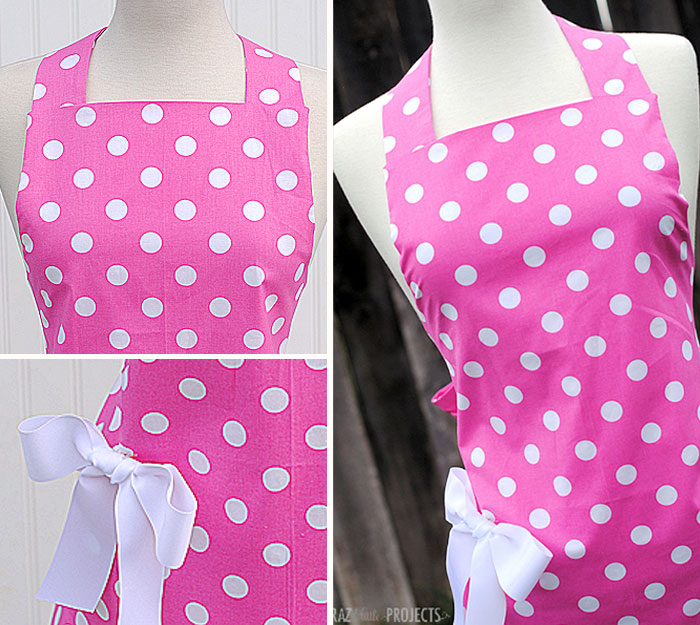 Handmade Mother's Day Gifts for Mom: Polka Dotted Apron with Ruffles