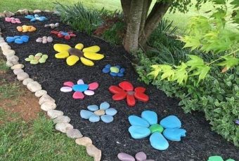Rock Flower Garden DIY Project Ideas