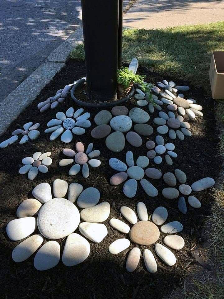 Rock Flower Garden DIY Project Ideas