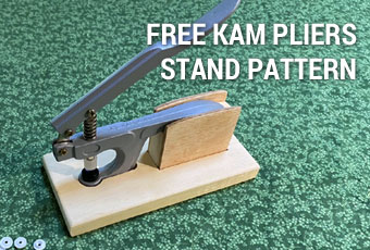 FREE KAM Plastic Snaps Basic Pliers Desktop Stand Pattern