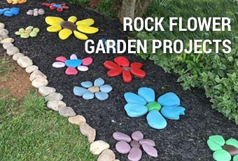 Rock Flower Garden DIY Project Ideas
