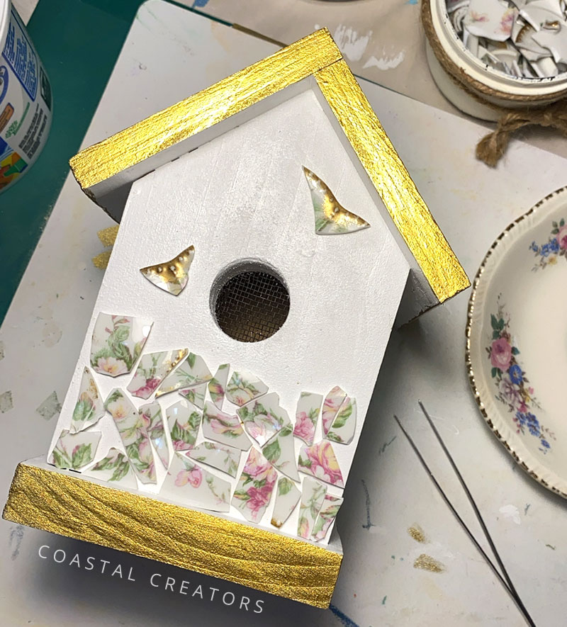 Build and Decorate a Broken China Mosaic Birdhouse