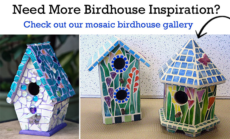 Mosaic Ceramic China Tile Birdhouses