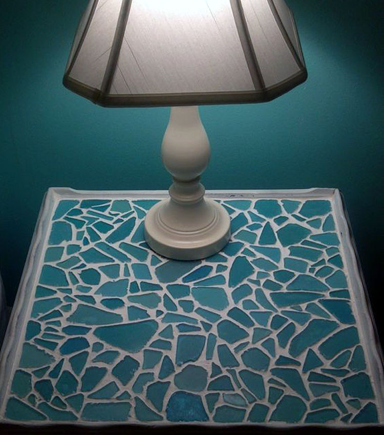 Sea Glass Mosaic Table