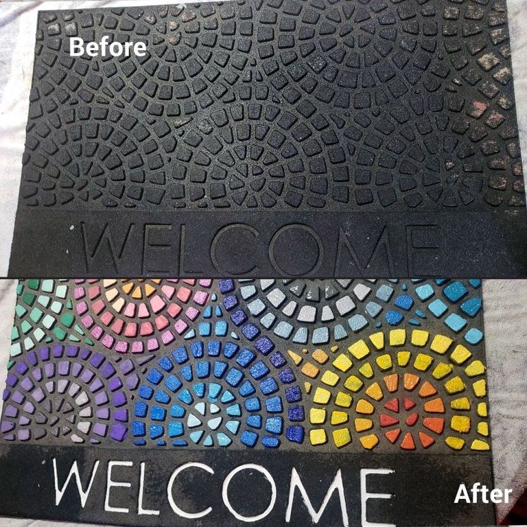 Paint an Old Outdoor Mat and Make it New Again!