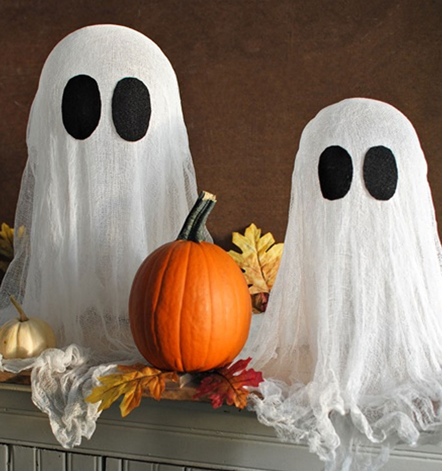 Cheesecloth Halloween Ghosts