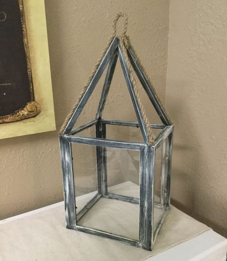 Dollar Store Picture Frame Halloween Lantern