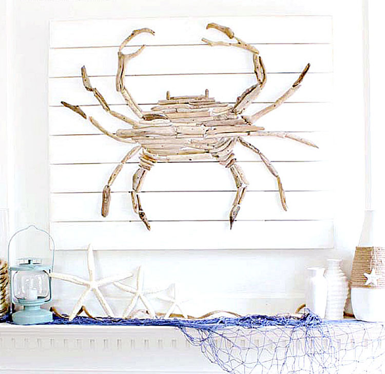 Driftwood Crab Art