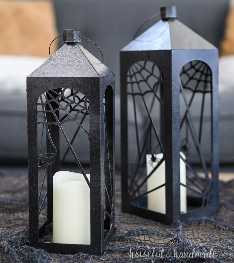 Spiderweb Halloween Paper Lanterns