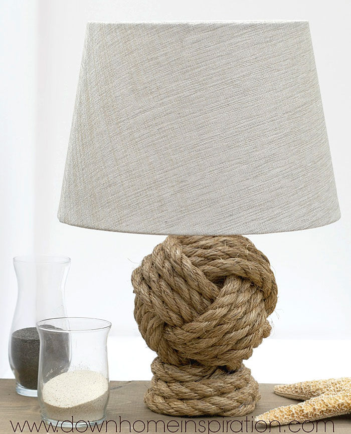 Pottery Barn Inspired "Monkey Fist" Rope Knot Lamp