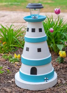 DIY Clay Pot Lighthouse Bird Feeders